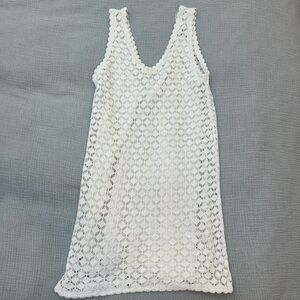 Zara White Crochet Mini Dress